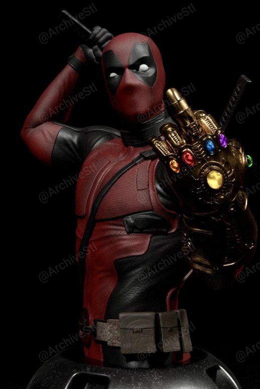 死侍（Deadpool）胸像 3D打印图纸
